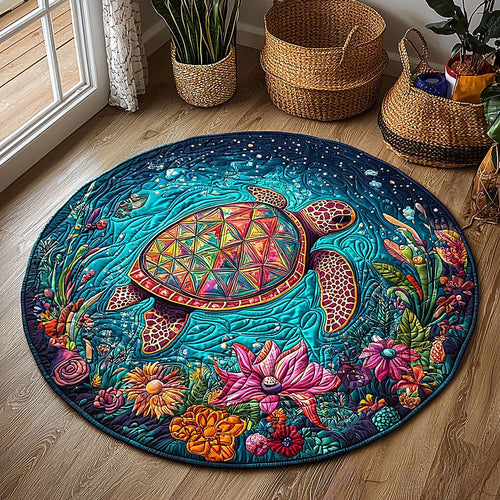Magical Turtle QA2111021CL Quilted Round Mat