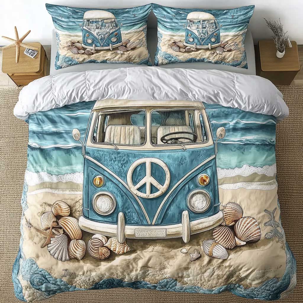 Ocean Breeze Camper Van WN0303045CL Duvet Cover Set