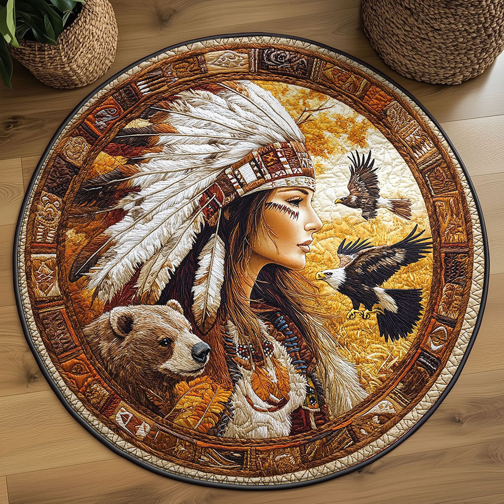 Sacred Sky Native WN2008103CL Quilted Round Mat