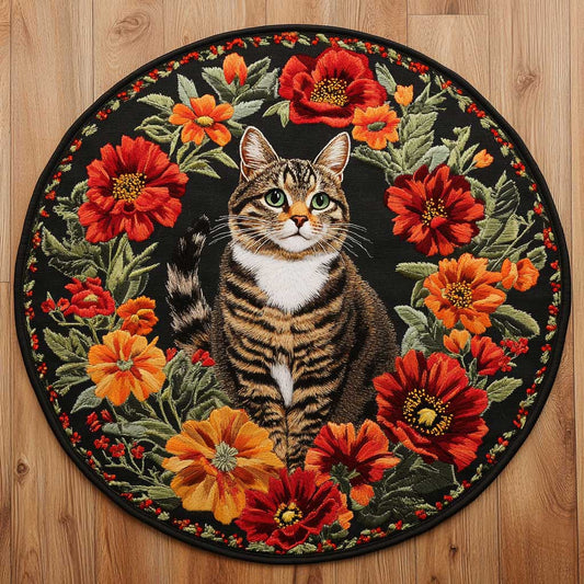 Harvest Cat Nest WN1705028CL Quilted Round Mat