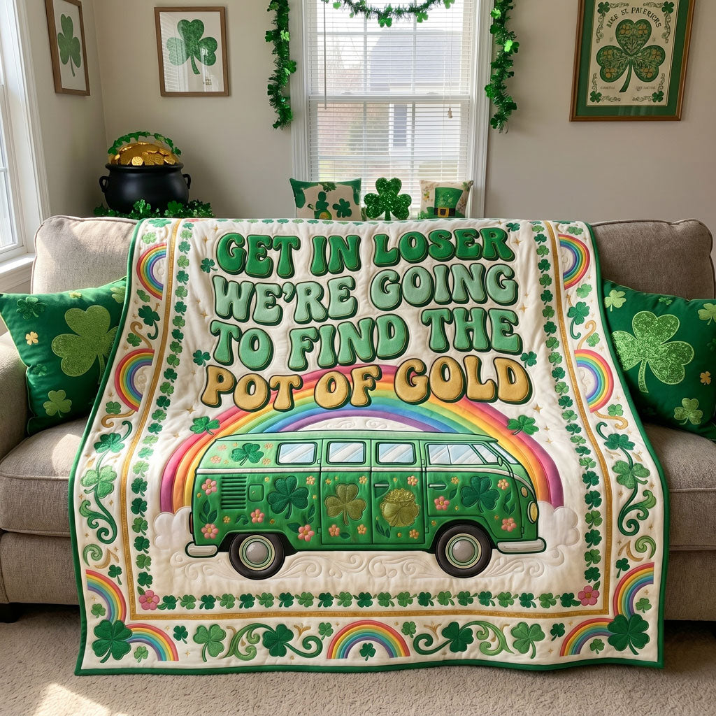 Rainbow Shamrock Retro Van WN0805011CL Quilt