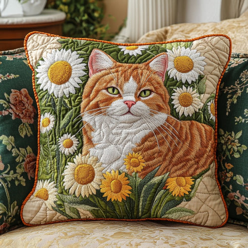 Cat And Daisies XR2210011CL Quilt Pillow Case