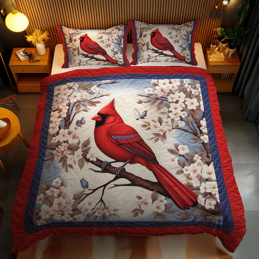 Cardinal And Stripes WN2102032CL Duvet Cover Set