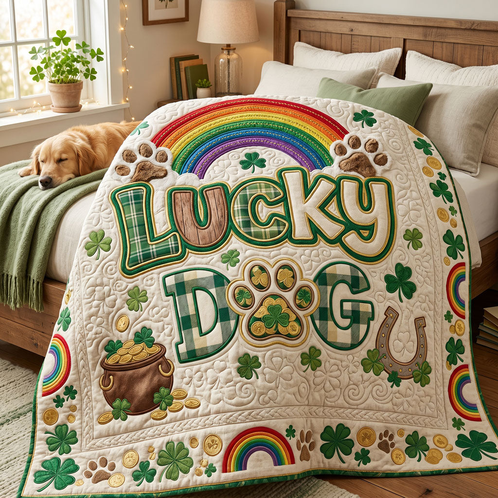 Lucky Dog Rainbow WN0705015CL Quilt