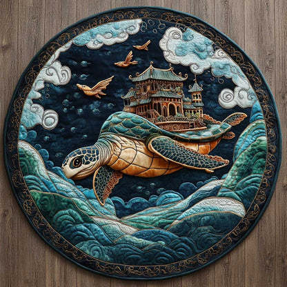 Mythical Turtle Harbor WN1305049CL Quilted Round Mat