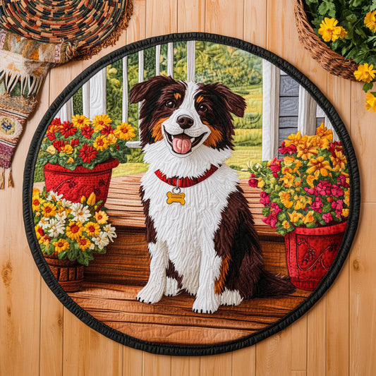 The Porch Guardian WJ3006044CL Quilted Round Mat