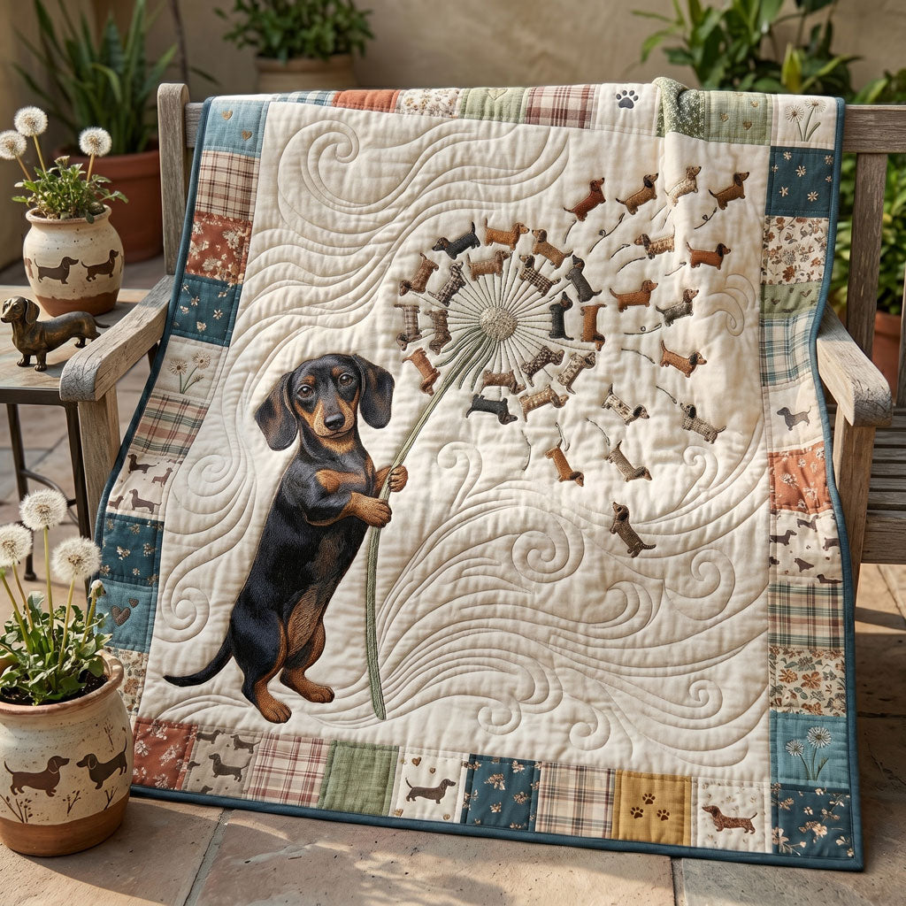 Dandelion Wishes Dachshund WN2505005CL Quilt