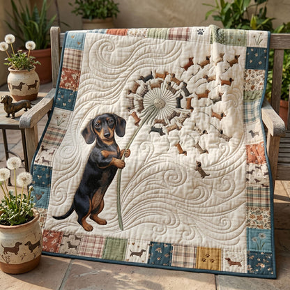Dandelion Wishes Dachshund WN2505005CL Quilt