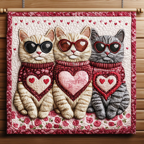 Valentine Kitties KL1501022CL Quilt