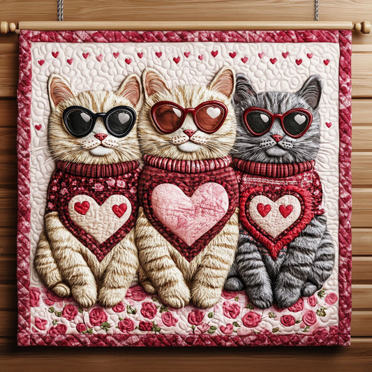 Valentine Kitties KL1501022CL Quilt
