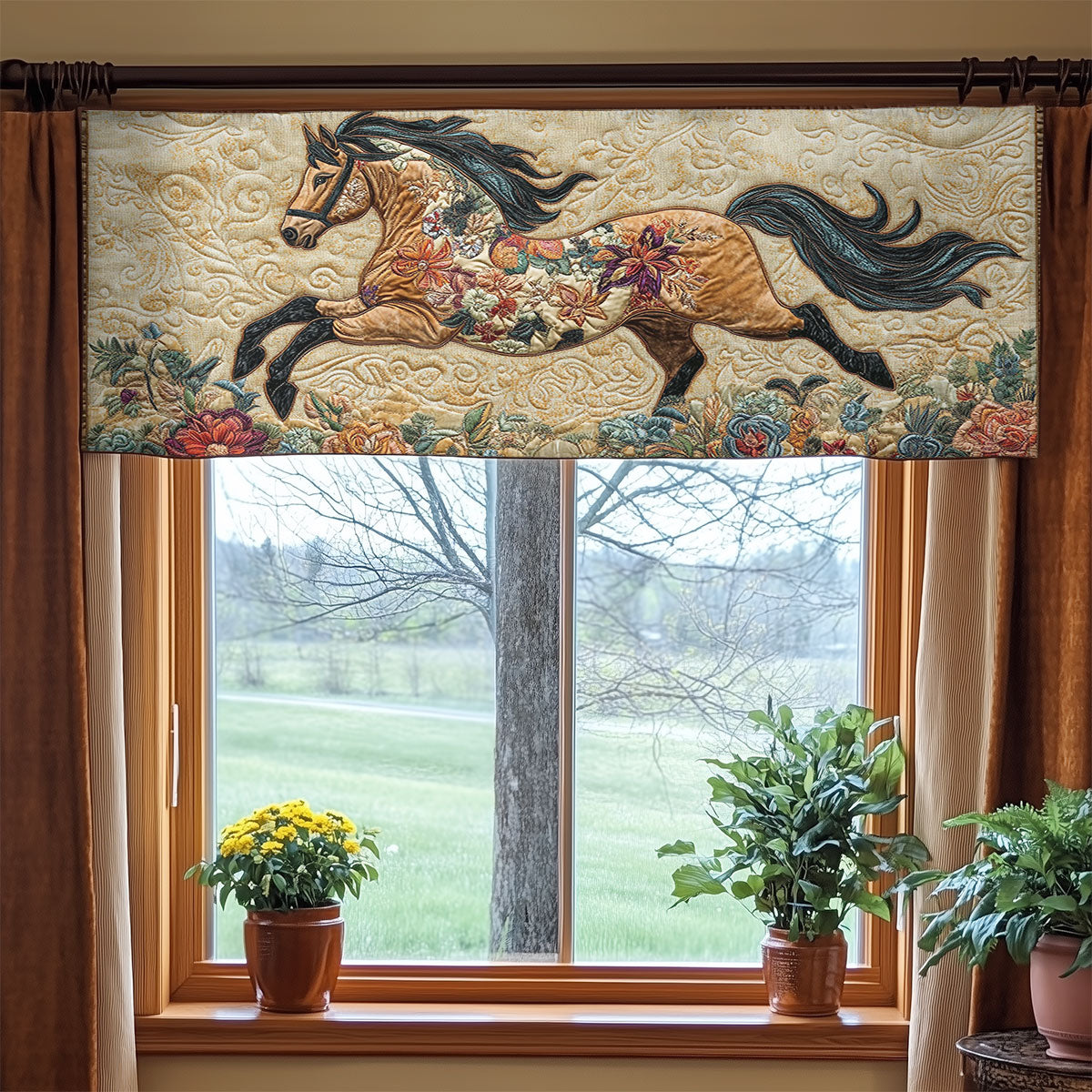 Velvet Horse Trail WN1606057CL Quilted Valance