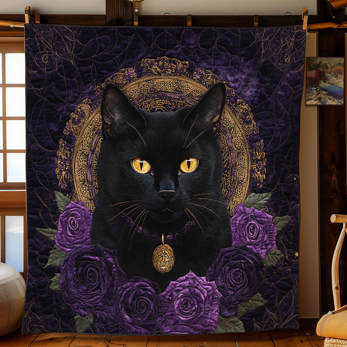 Gothic Cat WN0803042CL Quilt