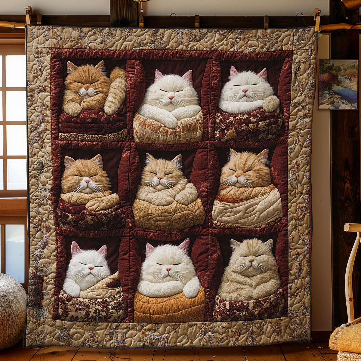 Dreamy Cat Patchwork WN1103056CL Quilt