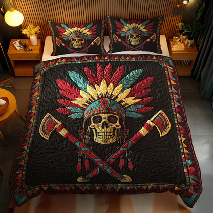 Feathered Skull Emblem WN2101032CL Duvet Cover Set