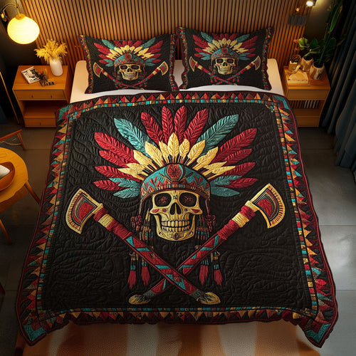 Feathered Skull Emblem WN2101032CL Duvet Cover Set