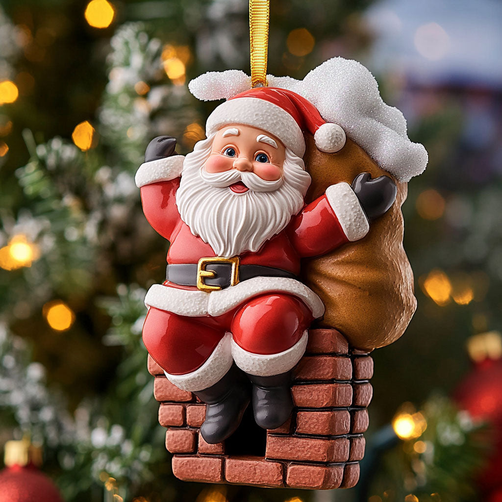 Santa Joy Ride WN1811074CL Christmas Ornament
