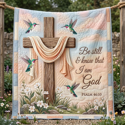 Be Still Faith Cross WN1704002CL Quilt