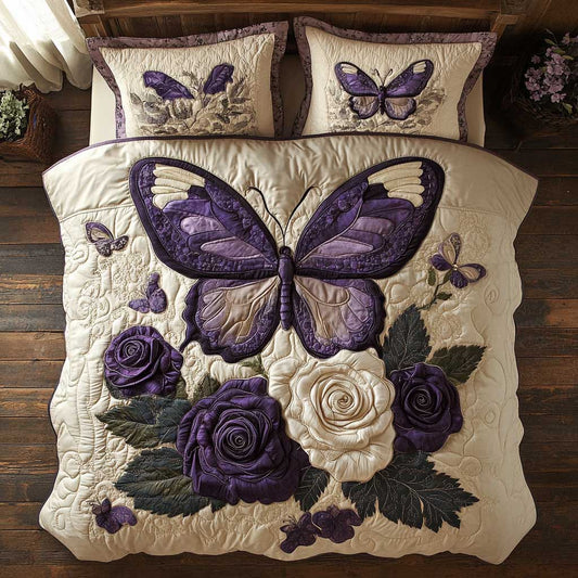 Purple Monarch Butterfly WP0602008CL Duvet Cover Set