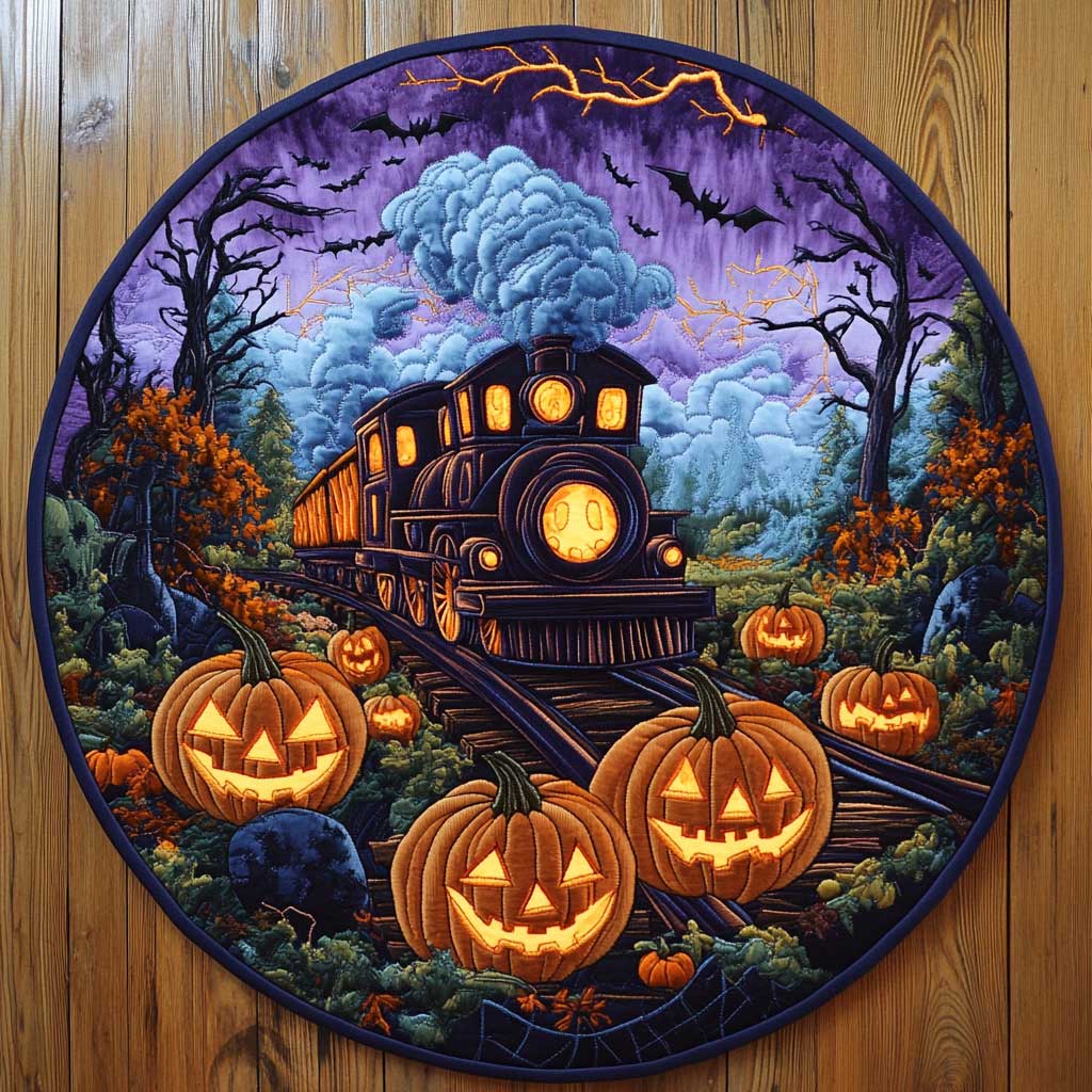Shadow Train WN1005057CL Quilted Round Mat