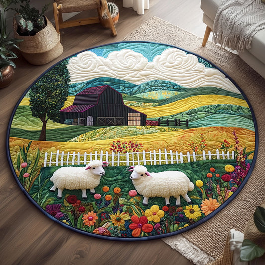 The Woolly Fence WJ2807048CL Quilted Round Mat
