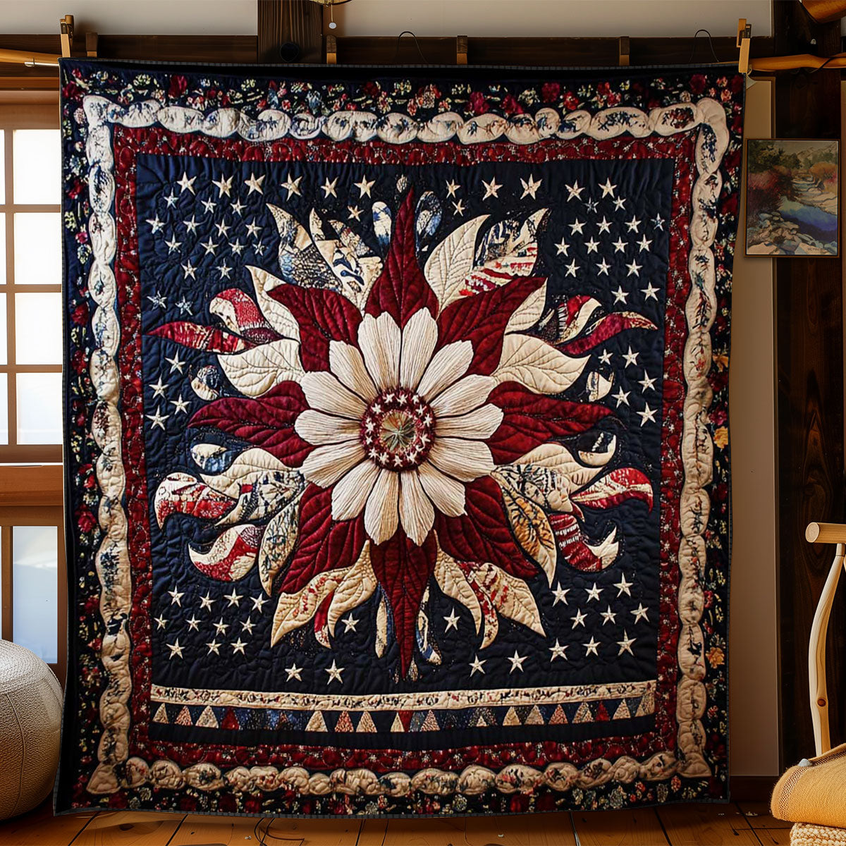 Heritage Flower WN0702015CL Quilt