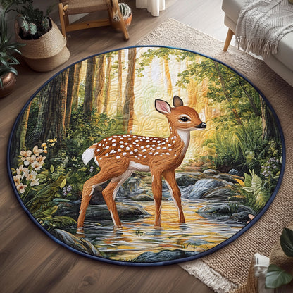 Lone Fawn WJ0207028CL Quilted Round Mat