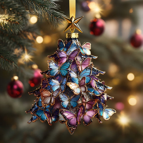 Butterfly Pine Winter Dream WN2411010CL Christmas Ornament