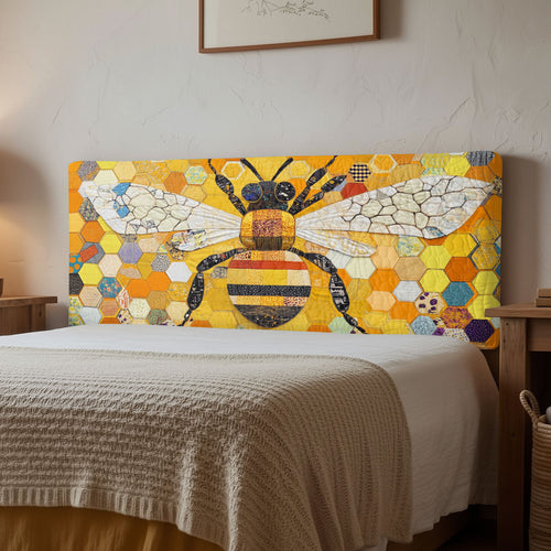 Bee Honeycomb Charm CW1112004CL Quilted Headboard Slipcover