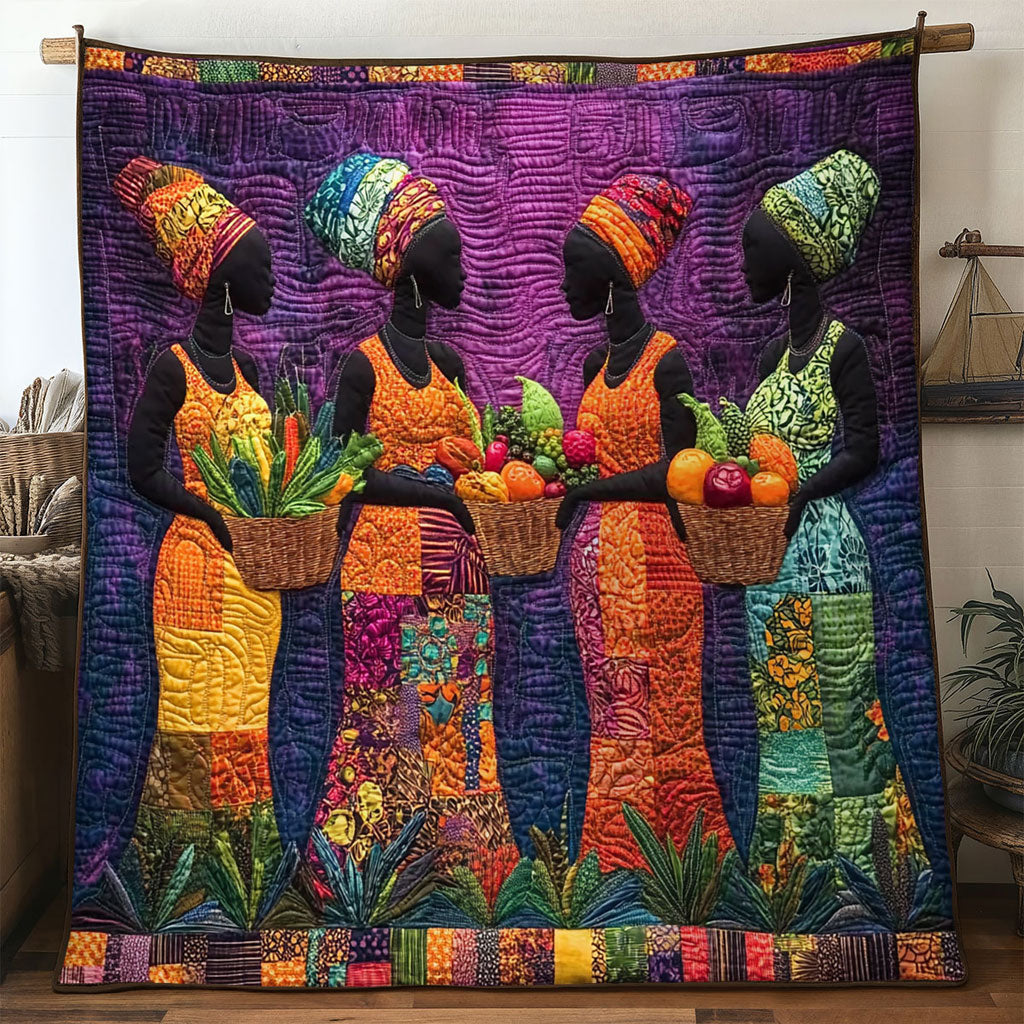 African Women Sunrise WN0701026CL Quilt