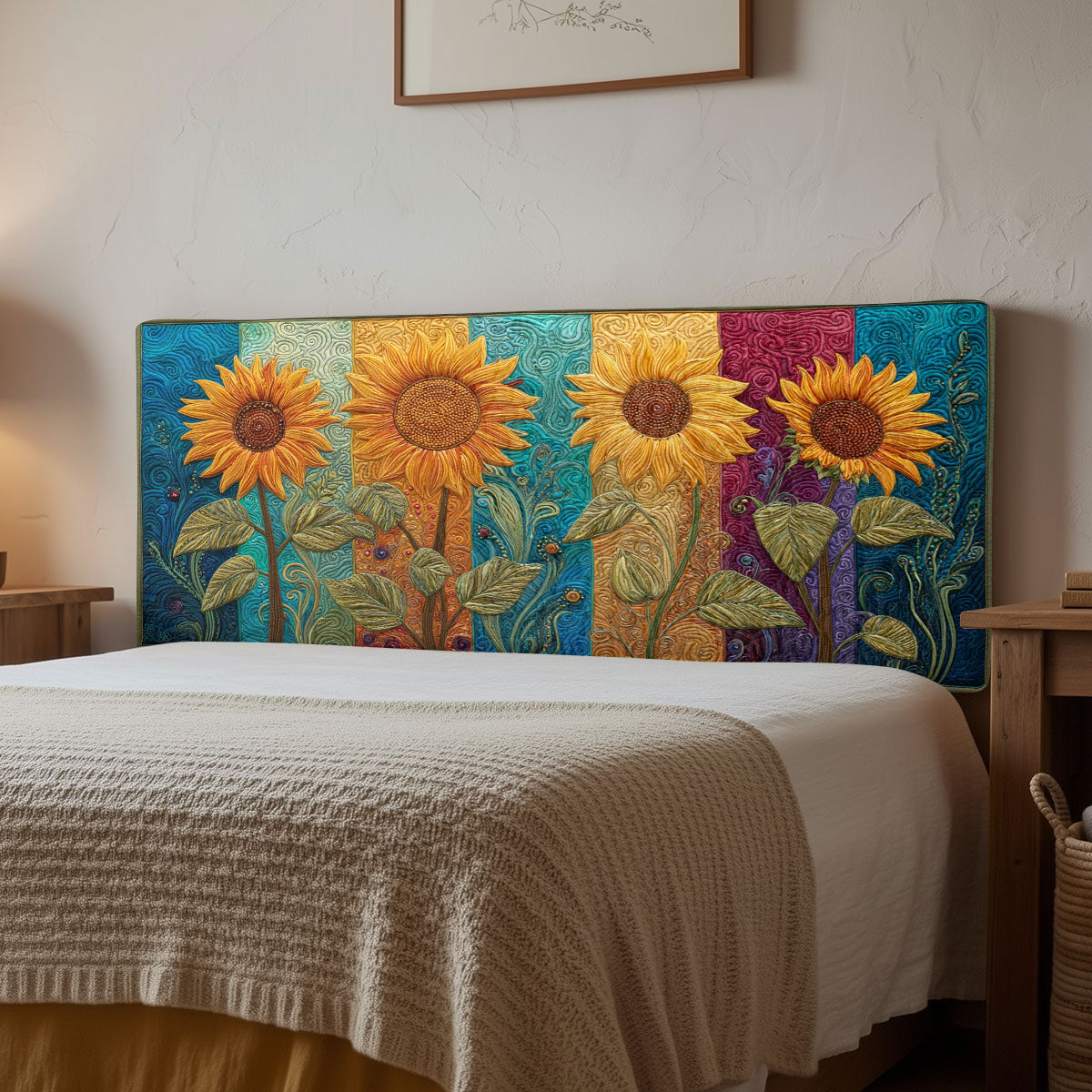 Bloom Sunflower CW2912002CL Quilted Headboard Slipcover