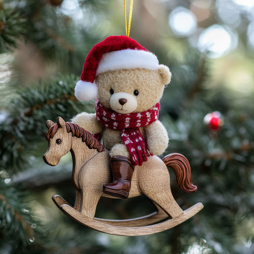 Teddy Bear Holiday Rocker WN1112110CL Christmas Ornament