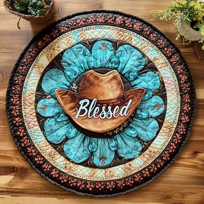 Cowboy Strength WN2005050CL Quilted Round Mat