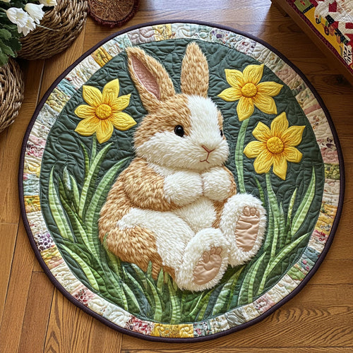 Bunny Blossom Grove WJ1807033CL Quilted Round Mat