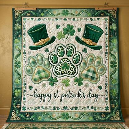 Lucky Shamrock Paw WN1105019CL Quilt