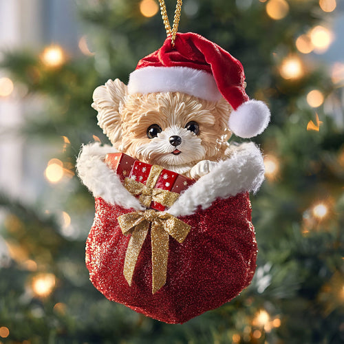 Festive Pup CP0312164CL Christmas Ornament