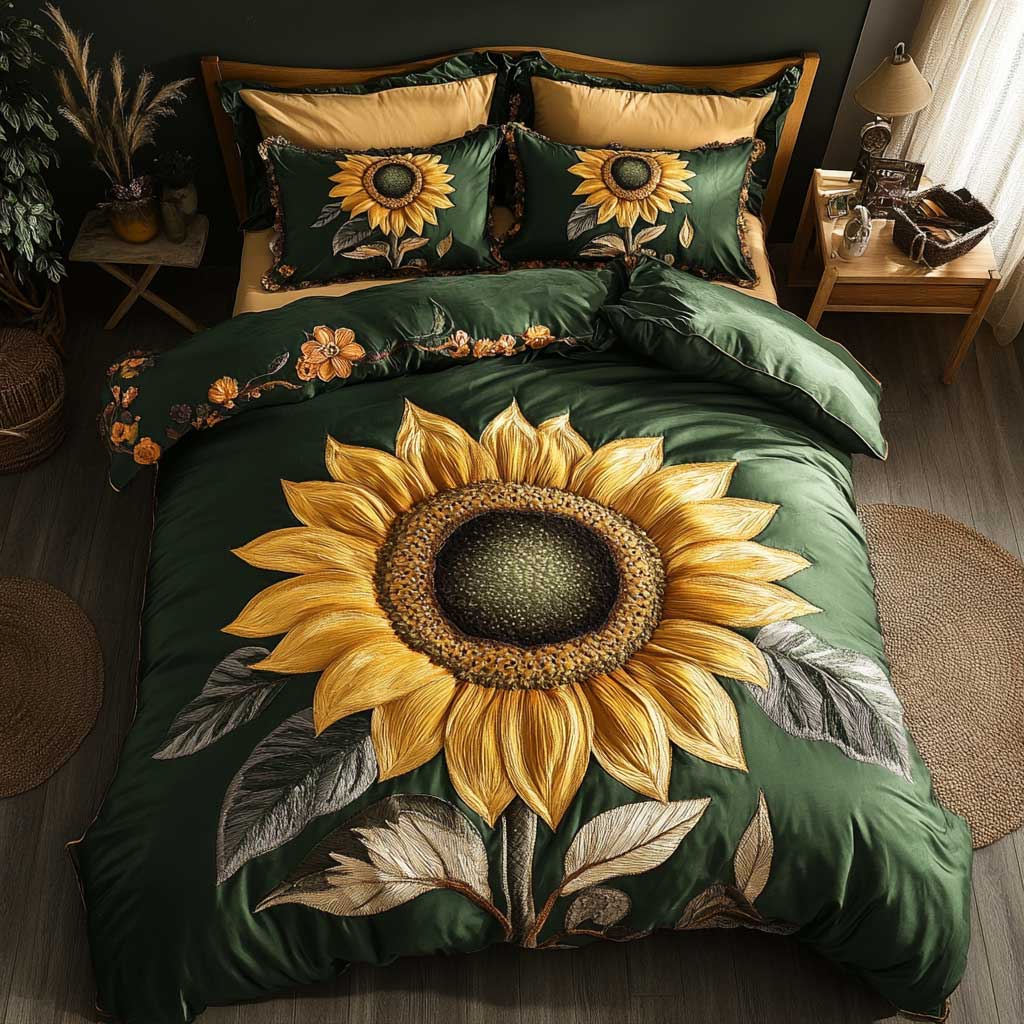 Rustic Sunflower Charm WN2001003CL Duvet Cover Set