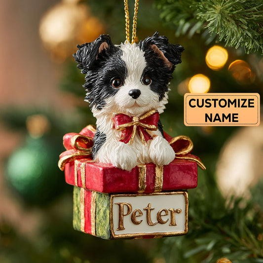 Holiday Collie CP2911014CL Personalized Christmas Ornament