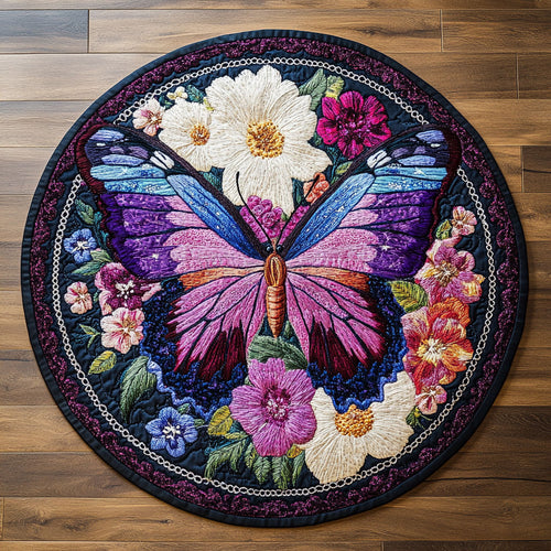 Twilight Butterfly WN0207087CL Quilted Round Mat