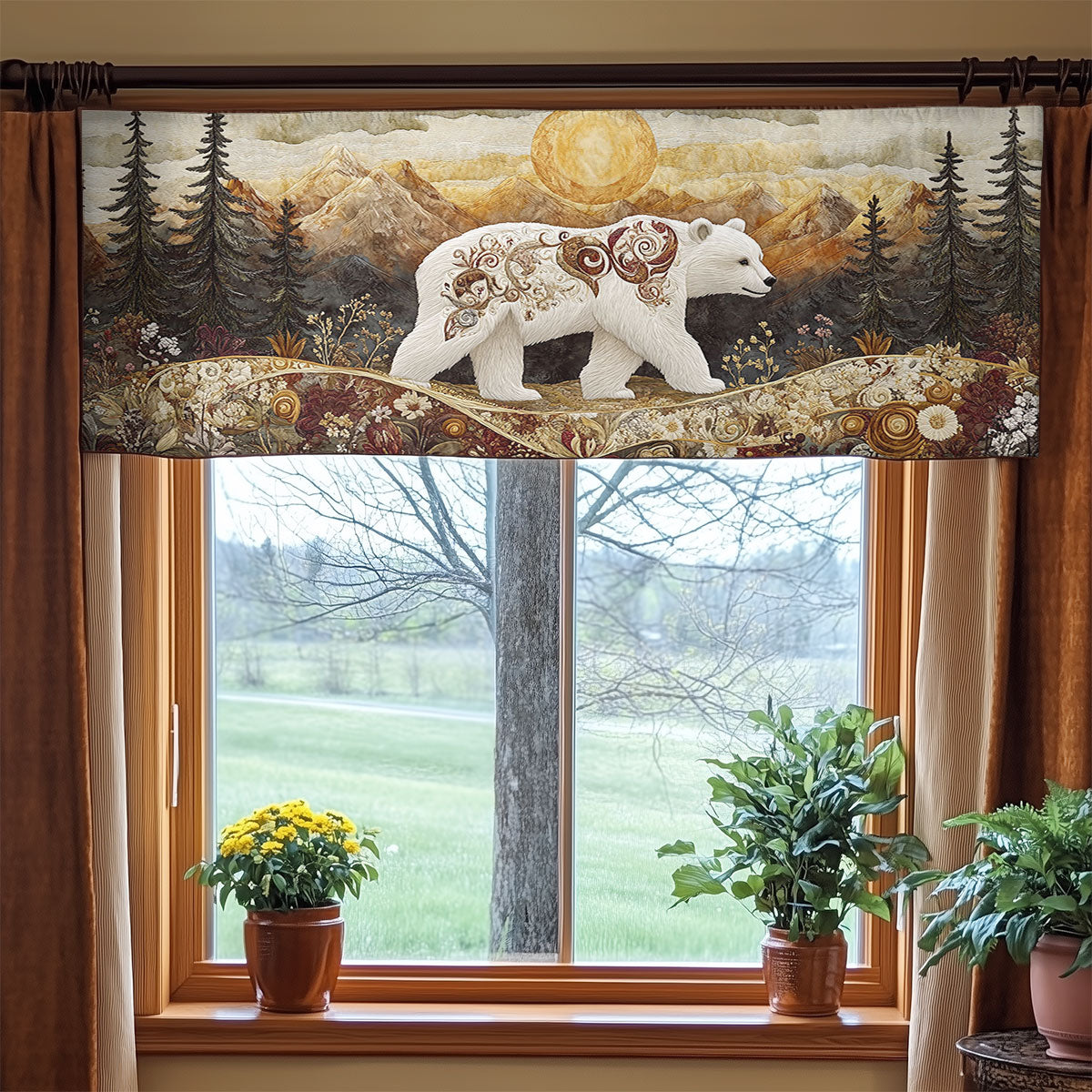Wildflower Bear Path WN2406098CL Quilted Valance