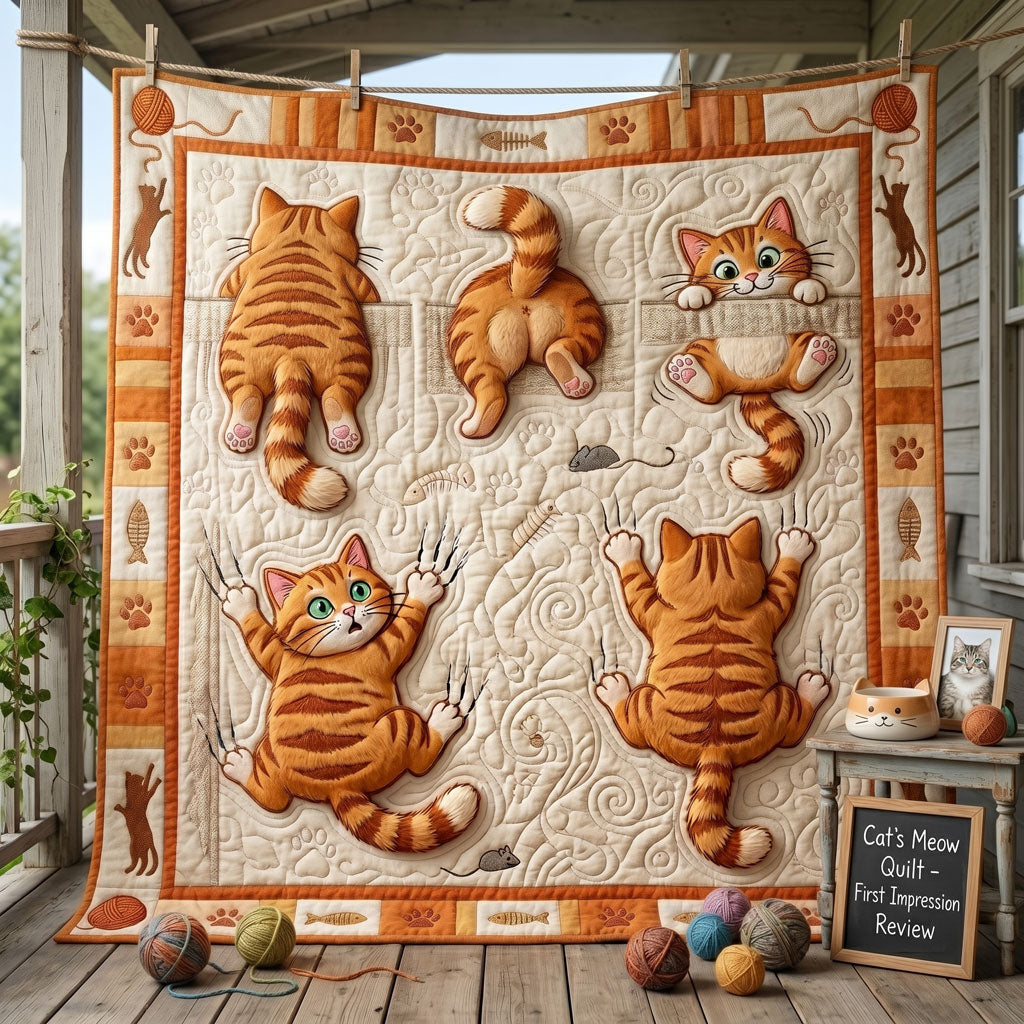 Mischievous Ginger Cats WN0306007CL Quilt