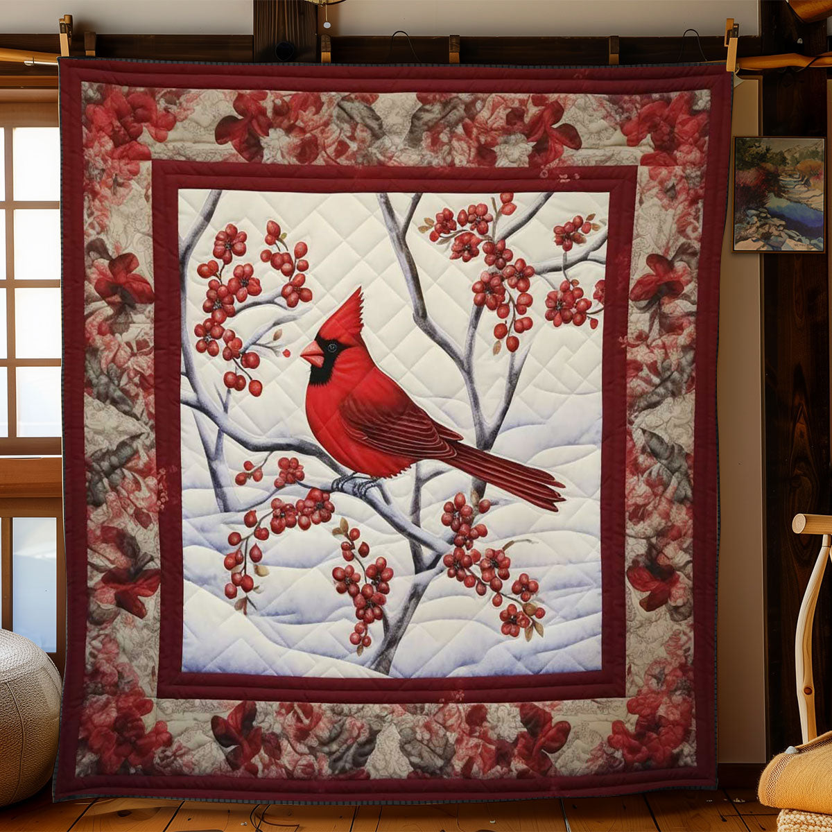 Frosty Cardinal WN2002038CL Quilt