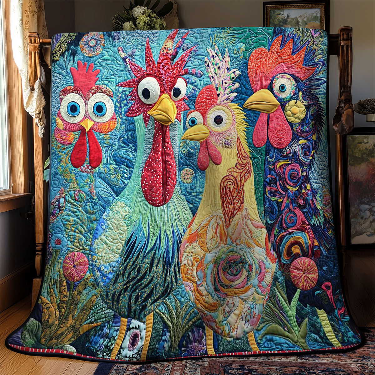 Silly Chicken Funny WN2602043CL Quilt