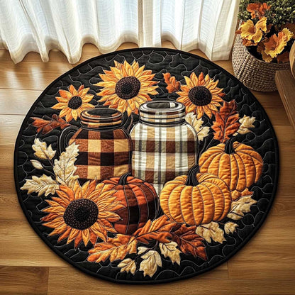 Cozy Sunflower WN1403035CL Quilted Round Mat