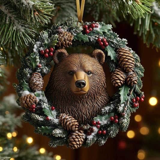 Wreath Bear CW2410025CL Christmas Ornament