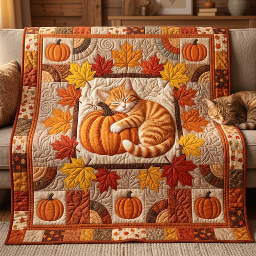 Cat Pumpkin Autumn XR0405006CL Quilt