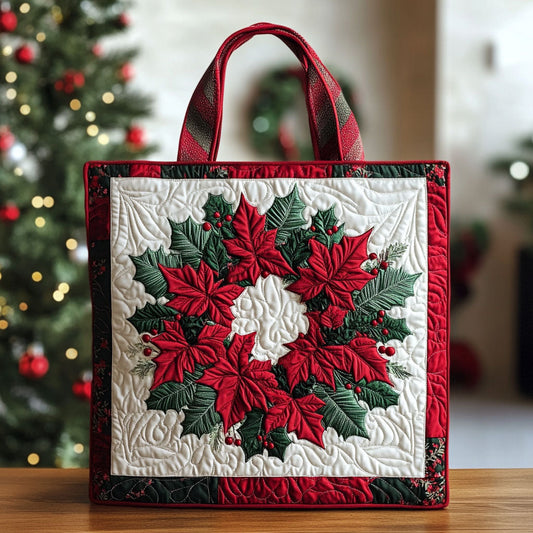 Winter Wreath CP2209039CL Quilted Tote Bag