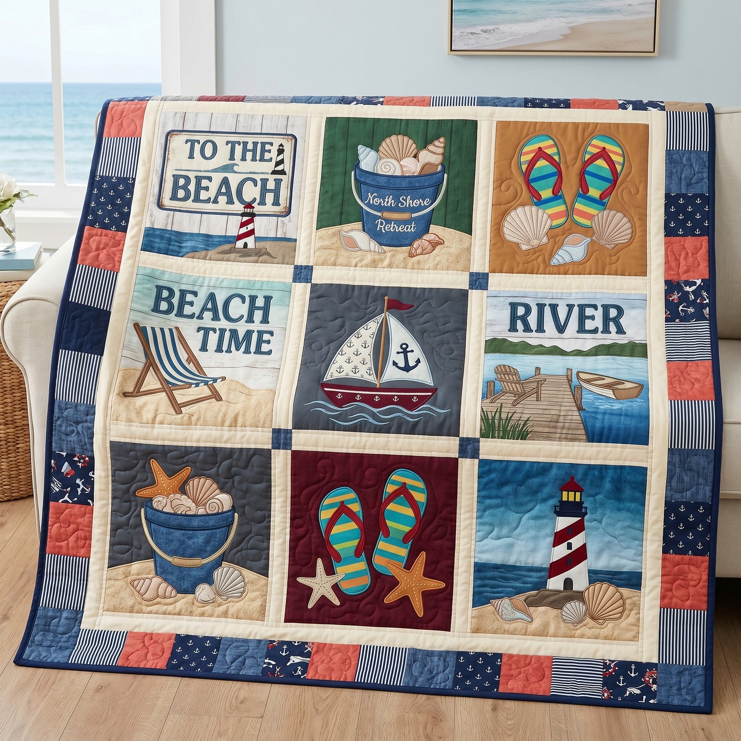 To The Beach XR1604010CL Quilt