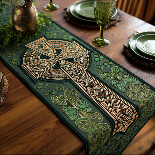 Celtic Cross XR0601021CL Quilted Table Runner