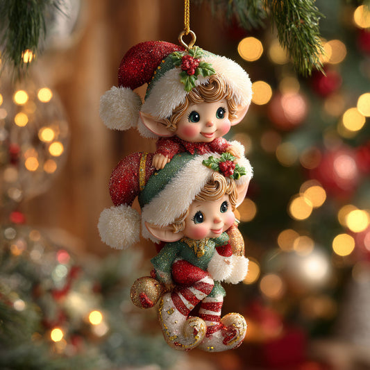 Holiday Elf CW0212034CL Christmas Ornament