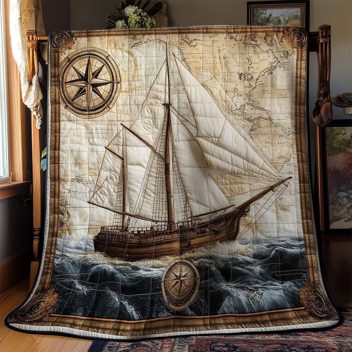 Treasure Sailboat WN0602033CL Quilt